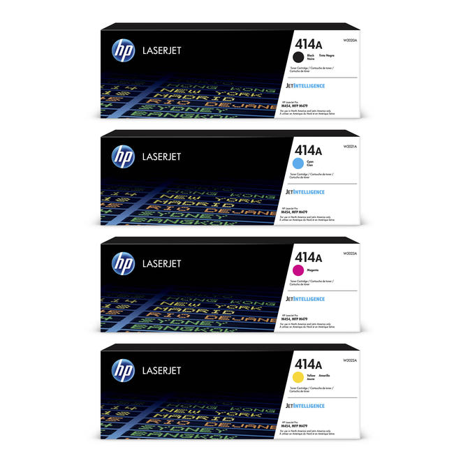 HP HP 414A Combo OEM Color LaserJet Pro M454dn HP 414A W2020A W2021A W2022A W2023A Original Toner Cartridge Combo BK C M Y
