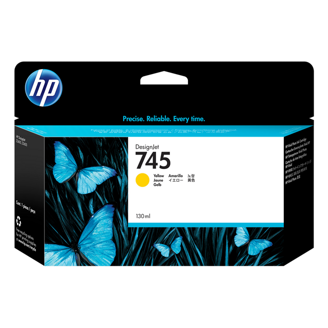HP HP 745 F9J96A Y OEM DesignJet Z2600 HP 745 F9J96A Original Yellow Ink Cartridge 130ml