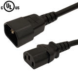 Cab PWC 100 ALL Power Cables Cords IEC C13 to IEC C14 Power Cable 18AWG SJT