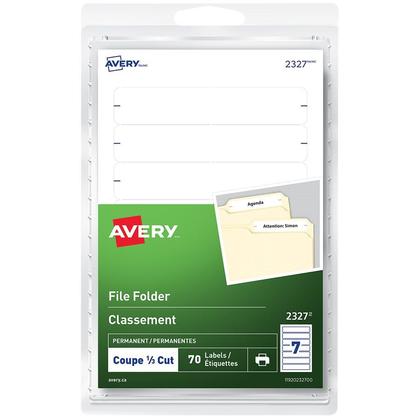 Avery® Laser / Inkjet File Folder Labels - Multi Colors