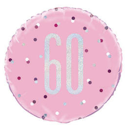 9523e Other Brands LVU 83374 Age Specific Birthday Themed Party Supplies 18 Birthday Glitz Pink Silver Round Foil Balloon 1ct
