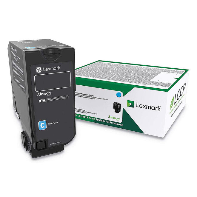Lexmark Lexmark 84C1HC0 OEM CX725de Lexmark 84C1HC0 Original Cyan Return Program Toner Cartridge High Yield