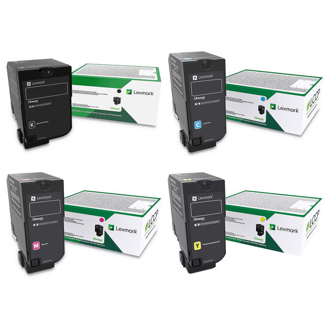 Lexmark Lexmark 84C1H Combo OEM CX725de Lexmark 84C1H Original Return Program Toner Cartridge Combo High Yield BK C M Y