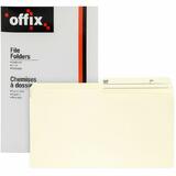 Offix 740 78001 File Folders Offix Reversible File Folders with 1 2 Cut Printed Tab Manila 100 Pack