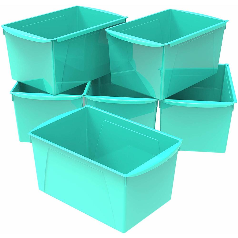 Storex Extra Large Book Bin 6/Pack, 14.5" X 9.25" X 7"