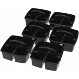 Storex 00948E06C STORAGE CRATES BINS Storex Large Caddy Assorted Colors Yellow Blue Teal Red Green Purple Black 6 Pack