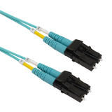 Other Brands Cab FO 408A All Fiber Optic Cables Multimode Duplex LC LC Short Boots OM3 Aqua Fiber Cable 1 6mm Jacket OFNP