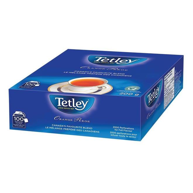 Tetley 157 14110 Tea and Other Hot Beverages Tetley Orange Pekoe Tea 100 Tea Bags 200g 510313