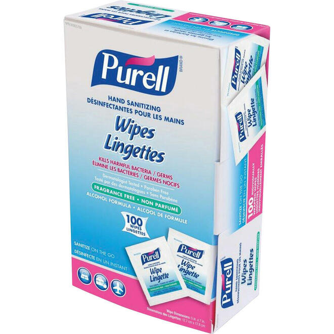 Purell n 852 9022 10CAN00 Hand Wash Product Purell Sanitizing Wipes 5 x 7 100 Pack 284562