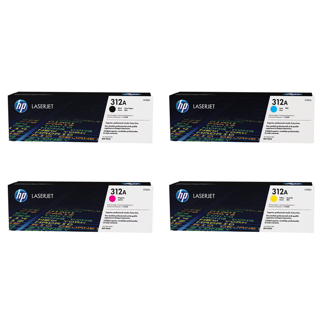 HP HP 312A OEM Combo Color LaserJet Pro MFP M476dn HP 312A Original Toner Cartridge Combo BK C M Y
