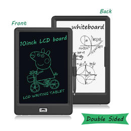 10-Inch Double-Sided LCD Writing Tablet, Erasable Portable Doodle Board - Moustache®