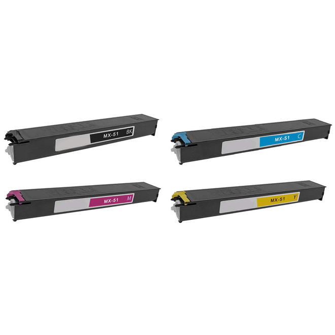 Sharp MX51NTBA MX51NTCA MX51NTMA MX51NTYA Combo MX 4110N Sharp MX 51NTBA MX 51NTCA MX 51NTMA MX 51NTYA Compatible Toner Cartr