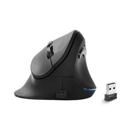 Small 48285 other brands v838 bk mice ergonomic 2 4ghz wireless vertical mouse rechargeable right handed use black