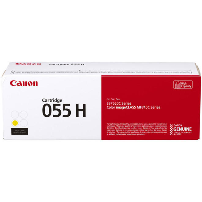 Canon Canon 055H 3017C001 OEM Color ImageClass MF741Cdw Canon 055 3017C001 Original Yellow Toner Cartridge High Yield