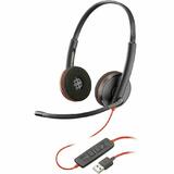 Plantronics 328 209749 22 Headsets Plantronics Blackwire 3200 Series Phone Headset Black Orange 702316