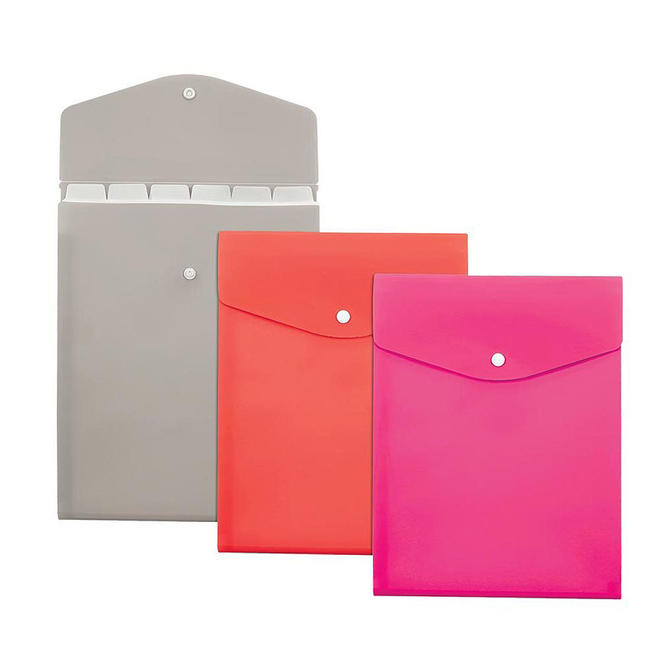 Pendaflex 735 43315 File Folders Pendaflex Slimline 7 Pocket Poly Vertical File Letter Size Random Color