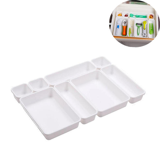 Other Brands OS 29 Desk Organizers Interlocking Drawer Storage Organizer Cube Divider Box 8 in 1