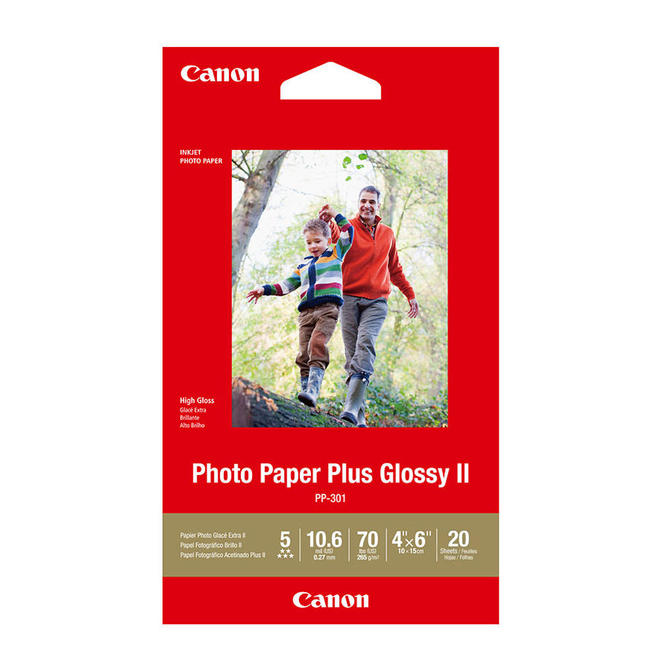 Canon 1432C005 Photo Paper Canon PP 301 Photo Paper Plus Glossy II 4 x 6 265 gsm