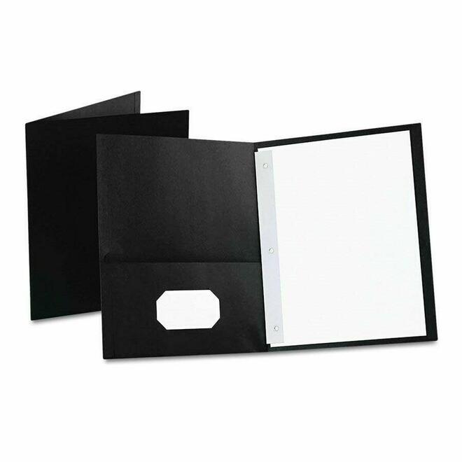 oxford 735 57701 Report Covers Portfolios Oxford Twin Pocket Folder with Fasteners Letter Size 135 Sheet Capacity