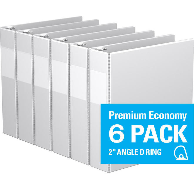 Davisgroup 2304 00 06 Binders Davis Group Premium Economy D Ring Binder 6 Pack White 2