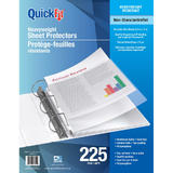 Davisgroup 6385 4 Binders QuickFit Heavy Weight Top Load Letter Size Sheet Protectors Non Glare 225 Pack