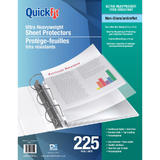 Davisgroup 6485 4 Binders QuickFit Ultra Heavy Weight Top Load Letter Size Sheet Protectors Non Glare 225 Pack