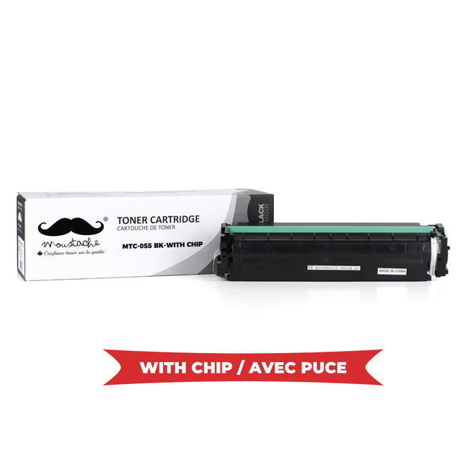 Moustache Canon 055 3016C001 WithChip Color ImageClass MF741Cdw Canon 055 3016C001 Compatible Black Toner Cartridge With Chip