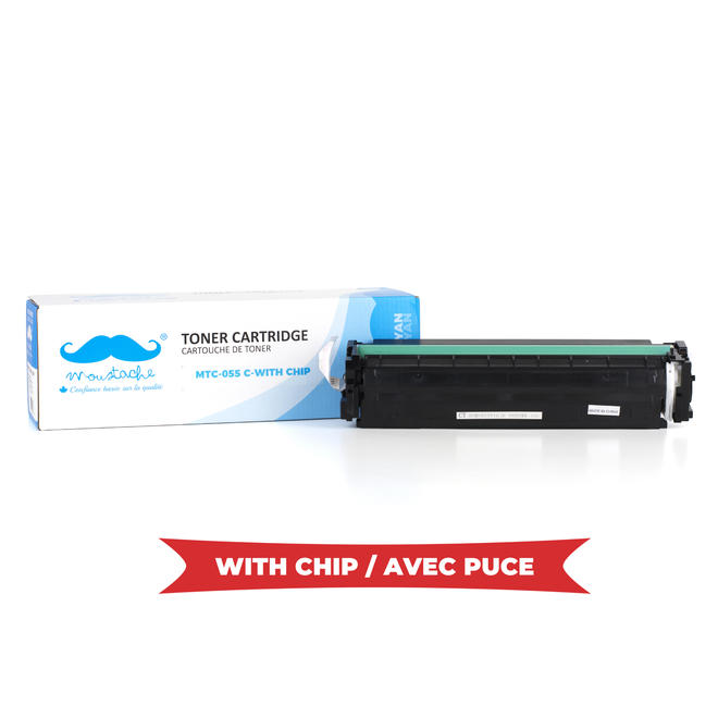 Moustache Canon 055 3015C001 WithChip Color ImageClass MF741Cdw Canon 055 3015C001 Compatible Cyan Toner Cartridge With Chip 