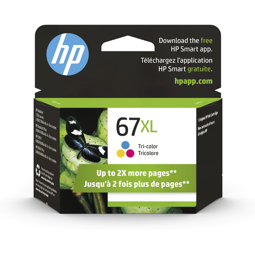HP HP 67XL Color OEM ENVY 6052 All In One HP 67XL 3YM58AN Original Tri Color Ink Cartridge High Yield
