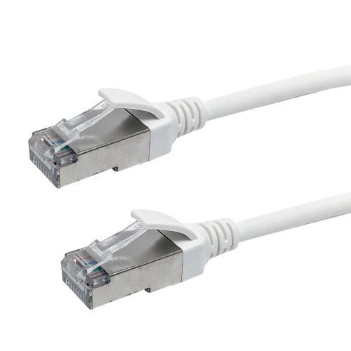 Other Brands Cab CAT10UTS wh All Cat8 Network Ethernet Cable Cat8 FFTP Ultra Thin Molded Patch Cable 40G 30AWG Riser CMR Whit