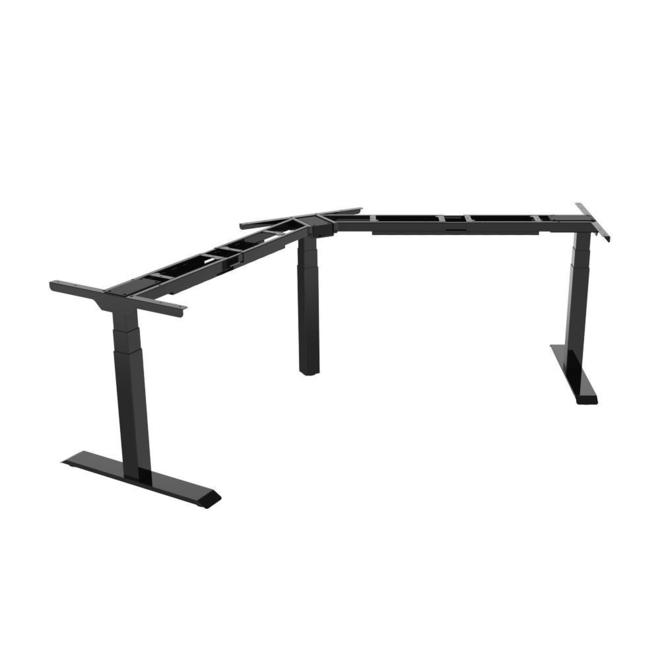 PrimeCables Cab PC 08167 ALL Sit Stand Desk Solutions Triple Motor Height Adjustable Sit Stand Corner Desk Frame 3 Leg Corner