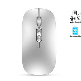 Wireless Smart Voice Mouse, Rechargeable, Silver