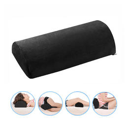 Small 3c0bb moustache mo rsf301 bk back supports and accessories memory foam half moon bolster pillow black moustache 