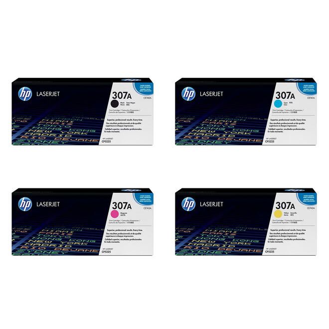 HP HP 307A Combo OEM Color LaserJet Professional CP5225 HP 307A CE740A CE741A CE742A CE743A Original Toner Cartridge Combo BK