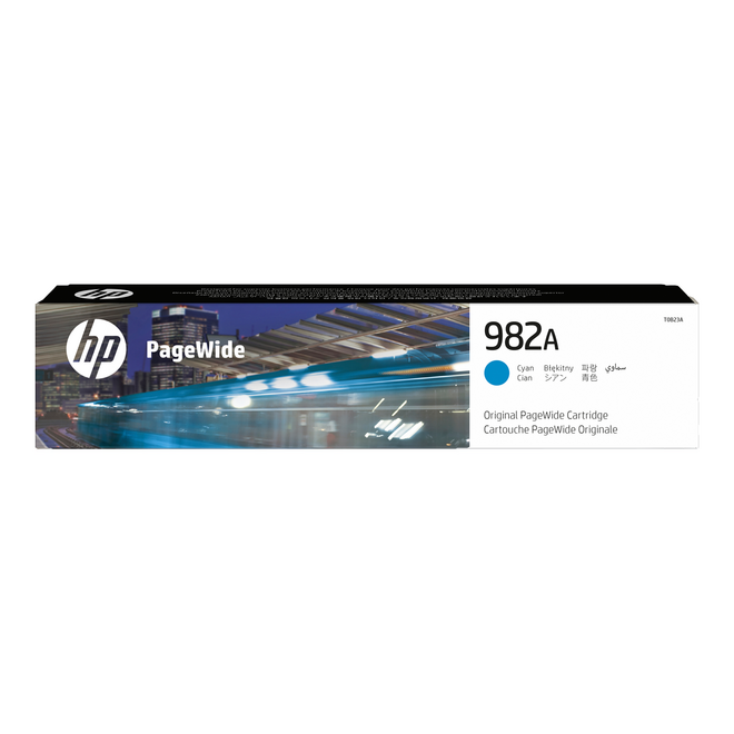 HP HP 982A T0B23A C OEM PageWide Enterprise Color 765dn HP 982A T0B23A Original Cyan PageWide Ink Cartridge