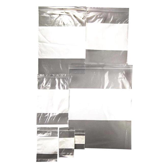 Dorfin 339 0796010 Plastic bags 2 Mil White Block Zipper Reclosable Storage Bags 1000pieces pack