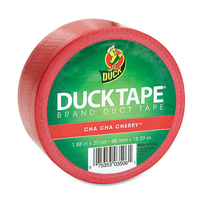 Duck 281 1265014 Decorative Tape Duck Brand 1265014 Color Duct Tape Red 1 88 Inches x 20 Yards Single Roll