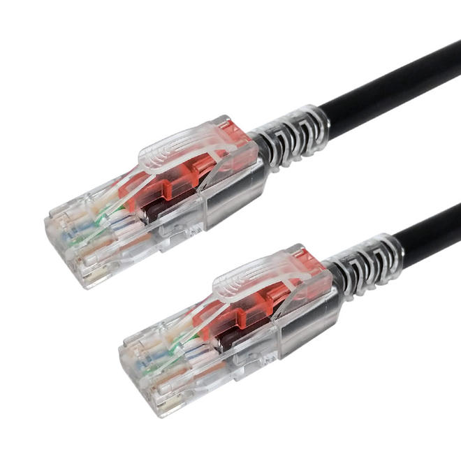 Other Brands CAB CAT6ACL BK 20 Cat6 6a Network Ethernet Cable RJ45 Cat6a Patch Cable Custom Locking Style Boot