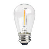 Rayonled OSL 2W 27K 48FT 120 Holiday Lighting 48Ft Outdoor String Light Weatherproof 15 Hanging Sockets S14 E26 2W 15 LED Bul