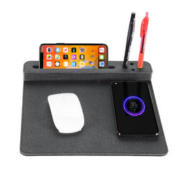 Small 91fc9 other brands jn04 wrist rests mouse pads wireless charging mouse pad with holders pu leather surface