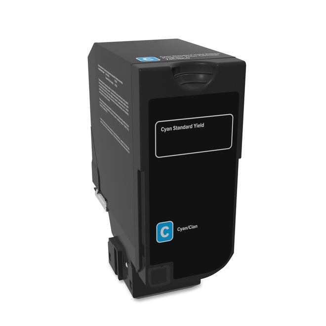 74C1SC0 CS720de Lexmark 74C1SC0 Remanufactured Cyan Return Program Toner Cartridge