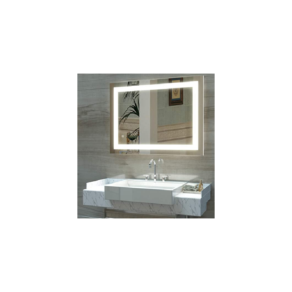 Aluminum LED Light Smart AntiFog Mirror Wall Mounted Mirror With High