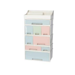 Storage Organizer Bundle, Stackable & Removable, Pastel Colors - 6-in-1