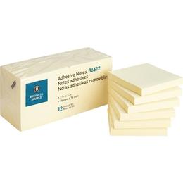 Other Brands 995 BSN36612 Post it Self Stick Notes Flags Business Source Repositionable Adhesive Notes Yellow 12 Pack 24 Pack