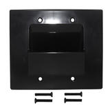 WP PT2 WH Audio Video Wall Plates Cable Pass through Wall Plate Double Gang