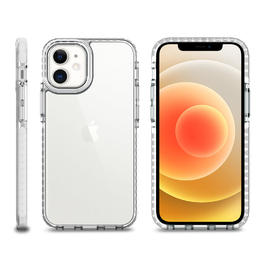 Echo-tec Crystal Clear Shockproof Slim Phone Case for iPhone 12 Mini 5.4"