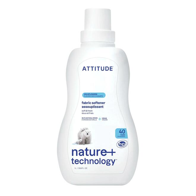 attitude LVTH 12144 Kitchen Bathroom Cleaners Attitude Fabric Softener Wildflowers 40 Loads