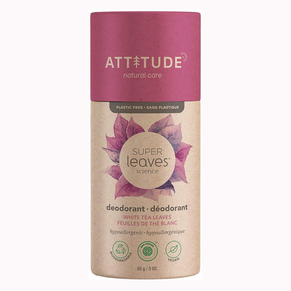 ATTITUDE Natural Deodorant for Women & Men Aluminum Free,Lemon Leaves, 85g