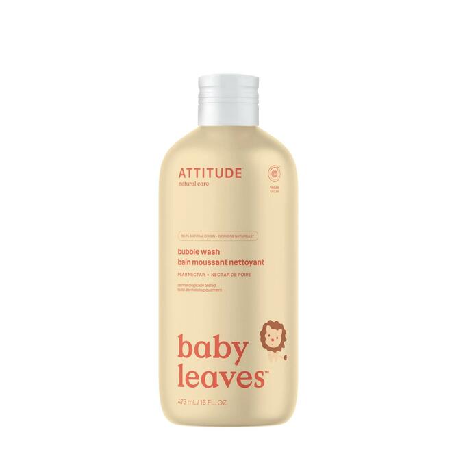 attitude LVTH 18312 All Baby Supplies ATTITUDE Baby Bubble Bath EWG Safe Formula Cruelty Free Vegan Pear Nectar 473ML