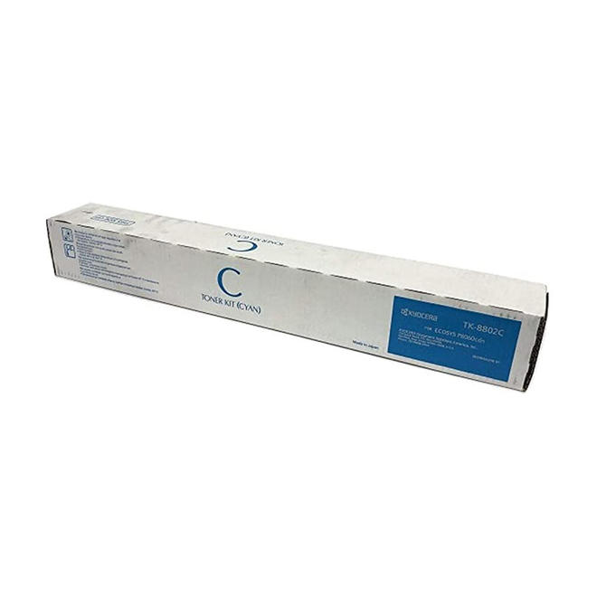 Kyocera Mita Kyocera TK 8802C OEM ECOSYS P8060cdn Kyocera Mita TK 8802C 1T02RR0US0 Original Cyan Toner Cartridge